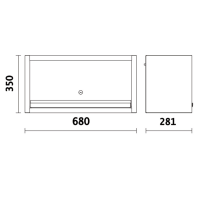 Pensile da muro Beta C45PRO PM con serratura 680x281x350h