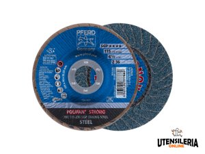 Disco lamellare Pferd Polifan Strong per acciaio grana 36 (10pz)