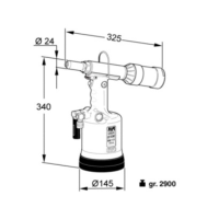 Rivettatrice oleopneumatica professionale FAR RAC 171 per rivetti a strappo