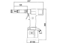 Rivettatrice oleopneumatica RIV938 Rivit per inserti filettati da M3 a M10