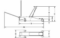 Sollevatore idraulico 3t RH290 a carrello con pedale