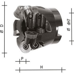 Fresa per spianatura inserti tondi RD16 D.66 Z5 Attacco d.27