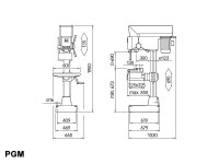 Trapano a colonna R40 con cambio ingranaggi ø 40 mm 1.1 kW