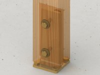 Supporto a scomparsa Simpson Strong-Tie CPT per pilastri in legno, 115-190mm (2pz)
