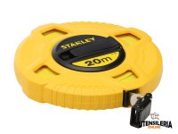 Rotella metrica Stanley 20 metri x 12,7mm con nastro in fibra di vetro e gancio