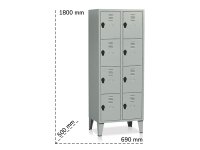 Armadio casellario ad 8 vani Tecnotelai 690x500x1800mm con piedini