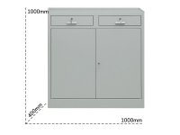 Armadio ante battenti Tecnotelai 1000x400x1000mm con 2 cassetti e 2 piani regolabili