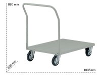 Carrello portapacchi Tecnotelai C016G 1035x600x880mm smontabile, portata 300Kg