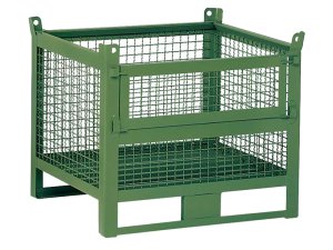 Contenitore industriale in rete Tecnotelai 800x780x410mm con slitta e sportello, portata 1000Kg