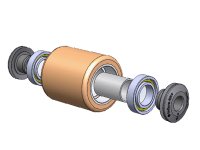 Rullo transpallet Tellure Rota 75 85x105mm in poliuretano TR, compatibile con Linde 0039903512