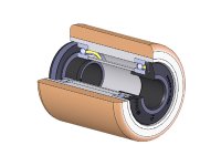 Rullo per transpallet elettrici 75HS 85x85mm in poliuretano TR nucleo acciaio e labirinti 25mm