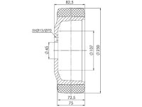 Ruota motrice transpallet Tellure Rota 230x75mm in poliuretano TR, compatibile con Still e Linde