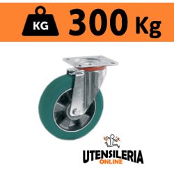 Ruota TR-ROLL con supporto leggero rotante NL portata 300Kg 62AL