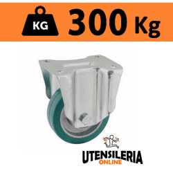 Ruota TR-ROLL con supporto leggero fisso NL portata 300Kg 62AL