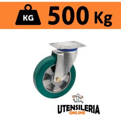 Ruota TR-ROLL con supporto medio rotante M portata 500Kg 62AL