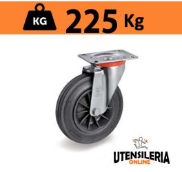 Ruota 52 per cassonetti supporto leggero rotante NL max 225Kg