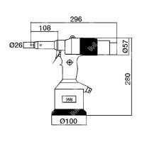 Rivettatrice oleopneumatica per inserti RIV998 da M3 a M12