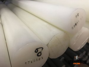 Tondo nylon zellamid in barre bianco Ø 60x1000 mm