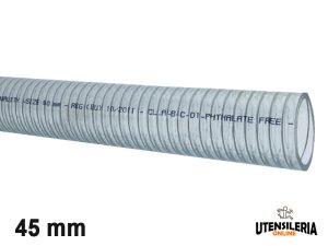 Tubo in pvc alimentare con spirale ALIMPOMP/F 45mm (30mt)