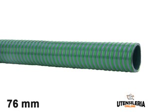 Tubo spiralato in PVC per mandata e aspirazione SPURPOMP/V 76mm (30mt)