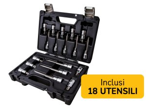 Cassetta porta attrezzi Beta Worker BW 923E-TX/C18 con 18 chiavi a bussola per viti Torx