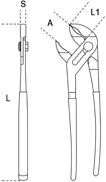 Schema tecnico pinza Beta 1044N