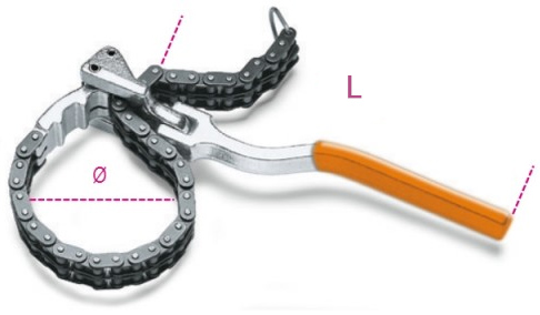 Schema tecnico chiave catena per filtri olio Beta 1488L