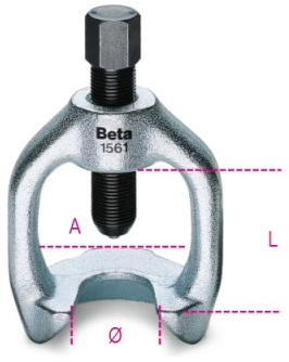 Schema tecnico estrattore snodi sferici Beta 1561
