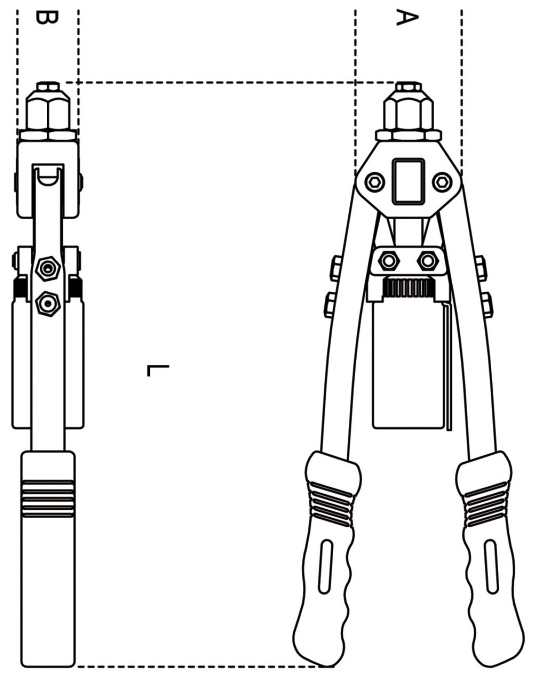 Schema tecnico rivettatrice 1740B Beta