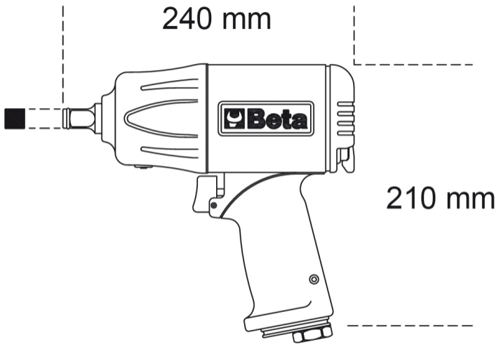 Schema tecnico avvitatore pneumatico 1928P Beta