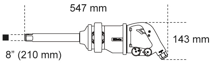 Schema tecnico avvitatore pneumatico 1930LH Beta