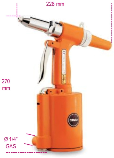 Schema tecnico rivettatrice pneumatica 1946 Beta