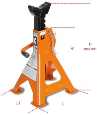 Schema tecnico coppia cavalletti di sollevamento Beta 3010/T10