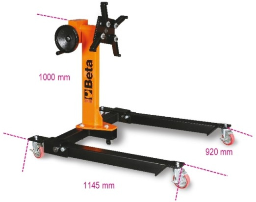 Schema tecnico cavalletto sostegno manutenzione motori Beta 3014 SAR