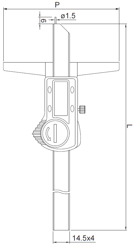 Calibro Rupac digitale IP54 in acciaio INOX per profondità, misura fino a  300mm e uscita USB [2992206]