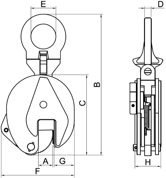 Beta dimensioni pinza sollevamento 8135