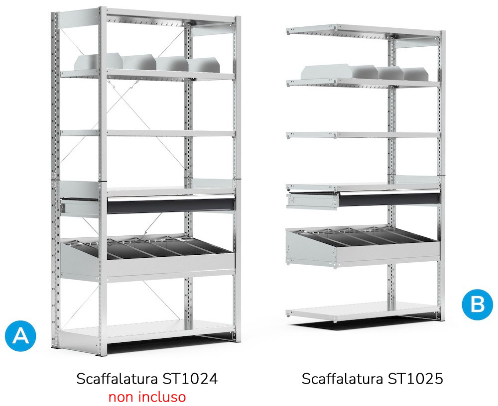 Collegamento scaffalatura System ST Fami ST1025