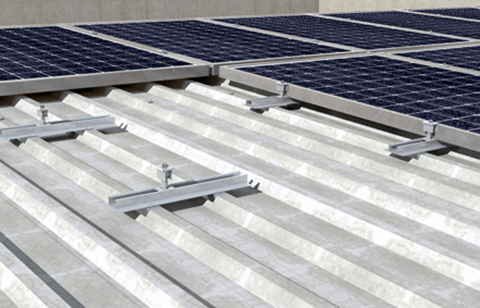 Profili in Alluminio per Fissaggio Pannelli Solari Fotovoltaici Lunghezza  2m (4 Pezzi)
