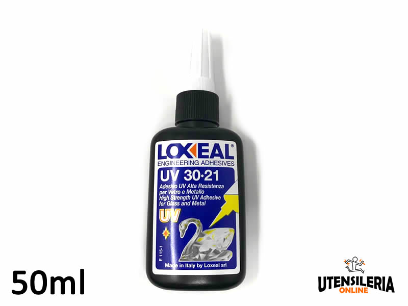 Adesivo UV 30-21 Loxeal fluido tenace trasparente per giunzioni