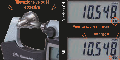 Mitutoyo allarme velocità micrometro QuantuMike