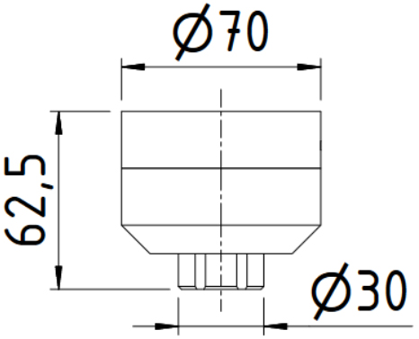 Schema tecnico dispositivo di bloccaggio per durometro HR-mR Mitutoyo