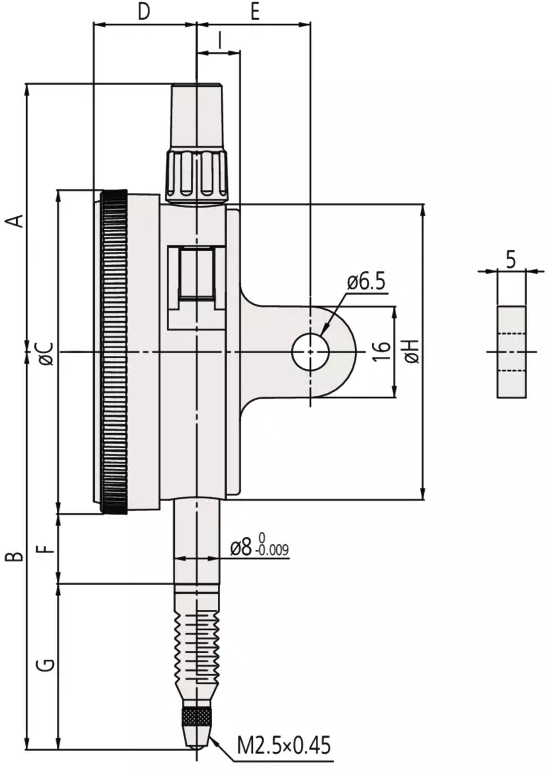 misure comparatore analogico 2046AB-60 Mitutoyo