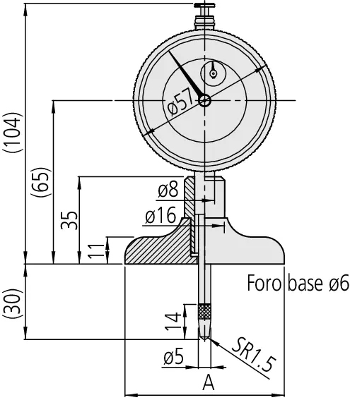 misure comparatore analogico 7211A Mitutoyo