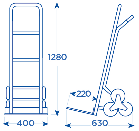 Schema tecnico carrello porta pacchi 214/A OMCN