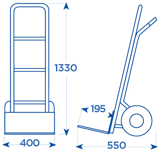 Schema tecnico carrello porta pacchi 214/B OMCN