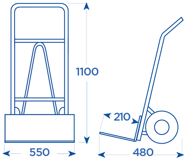 Schema tecnico carrello porta pacchi 214/C OMCN