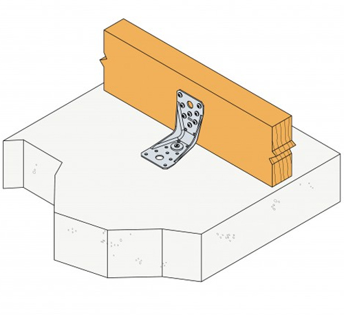 Dettaglio installazione piastra ABR100 Simpson Strong-Tie