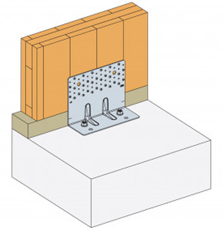 Dettaglio installazione piastra ABR255 Simpson Strong-Tie