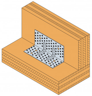 Dettaglio installazione piastra ABR255 Simpson Strong-Tie