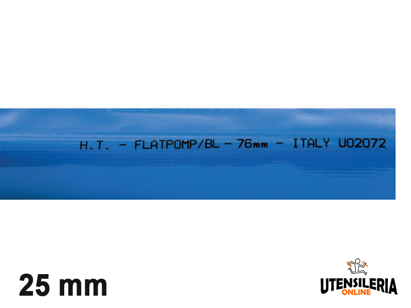 Tubo in PVC per mandata acqua FLATPOMP/B-L -10/+60°C 25mm (100mt)  [FLATPOMP/B-L25]
